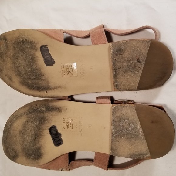 J. Crew Tan Leather Sandals Sz 10 - Picture 6 of 8